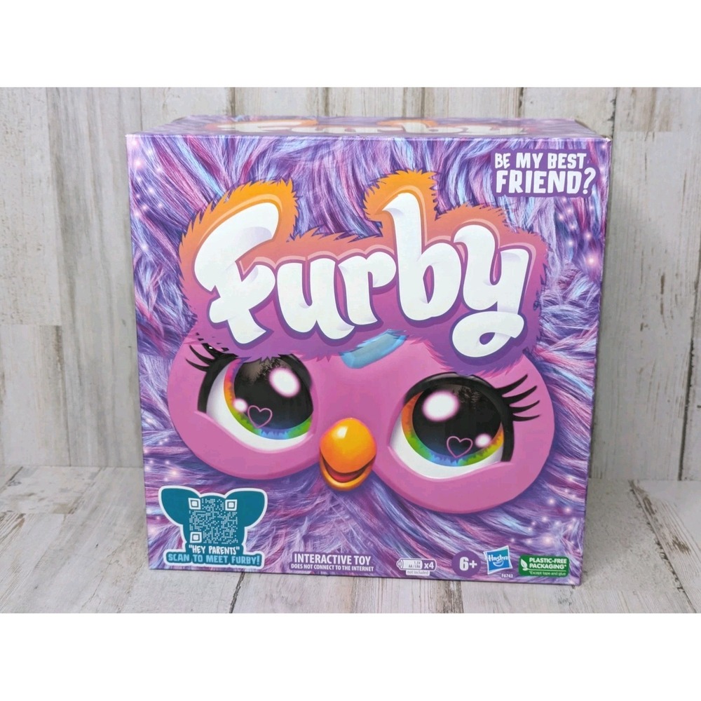 2023 HASBRO FURBY PURPLE INTERACTIVE PLUSH TOY NEW SEALED